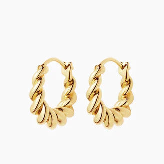 Twist Hoop Earrings , Minimalist Earrings, Gold hoop Earrings