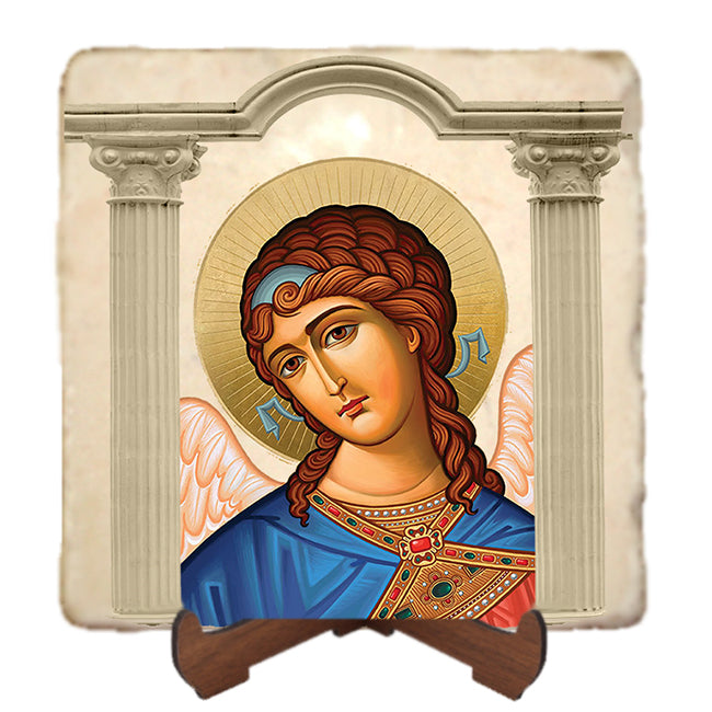 Angel of the Lord Icon,Marble Icon,Handmade,Baptism gift,Christian Icon