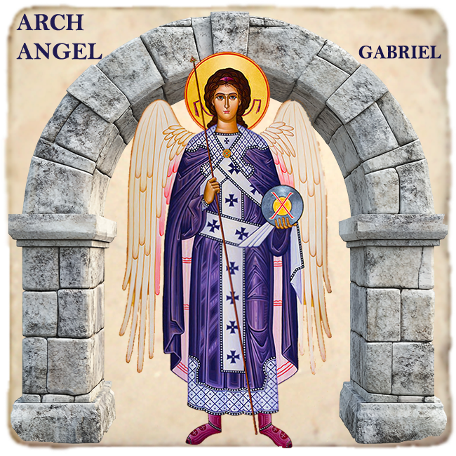Archangel Gabriel Icon,Marble Icon,Handmade,Baptism gift,Christian Icon