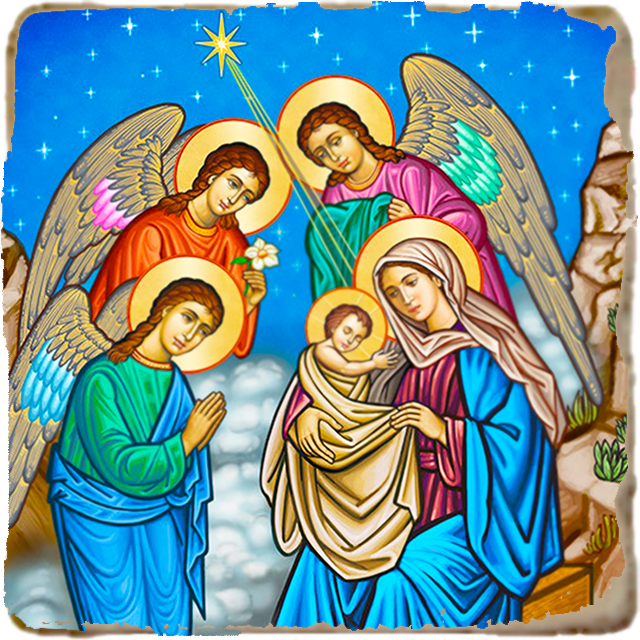 And the Angels Were Amazed Icon,Marble Icon,Handmade,Prayer gift,Christian Icon
