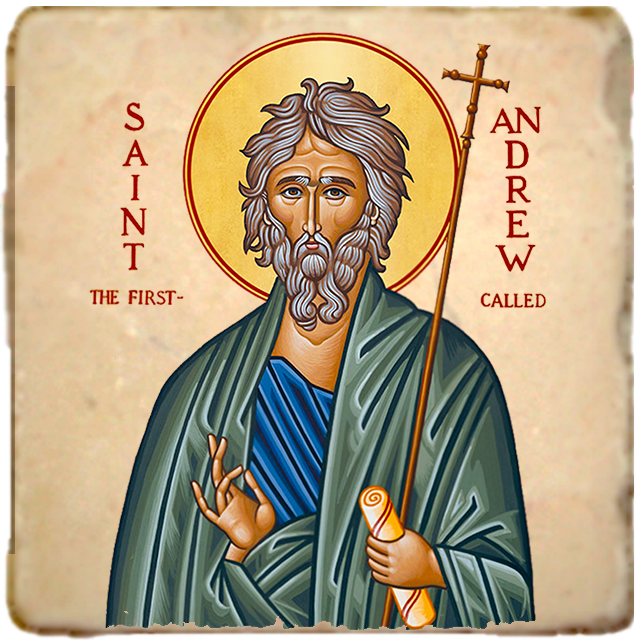 St.Andrew Icon,Men Saints,Marble Icon,Handmade,Prayer gift,Christian Icon