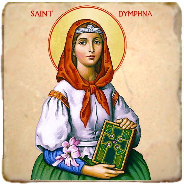 St.Dymphna Icon,Women Saint,Marble Icon,Handmade,Prayer gift,Christian Icon