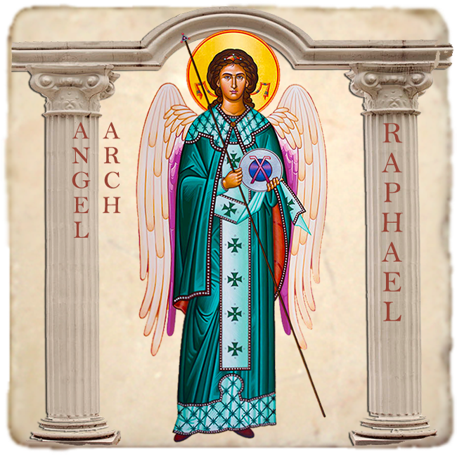 Archangel Raphael Icon,Marble Icon,Handmade,Baptism gift,Christian Icon