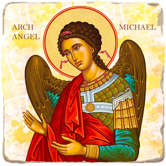 Cretan-Style Archangel Michael Icon,Marble Icon,Handmade,Baptism gift,Christian Icon