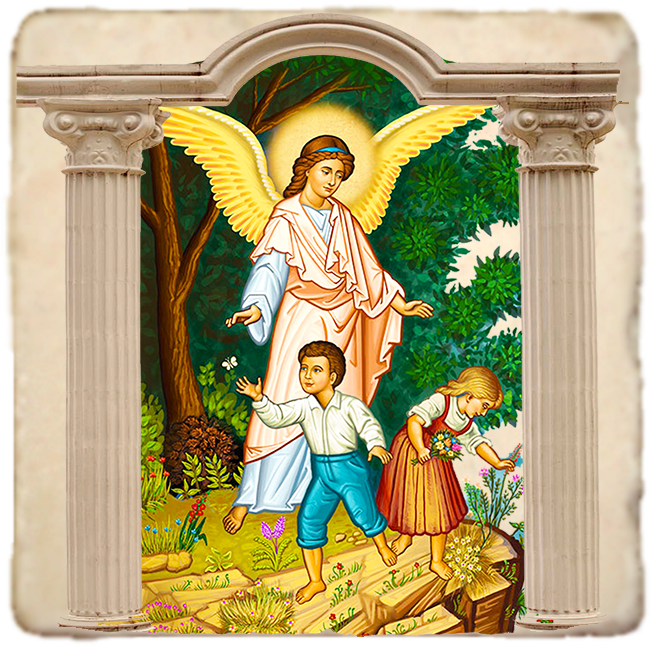 Ever This Day angel Icon,Marble Icon,Handmade,Baptism gift,Christian Icon