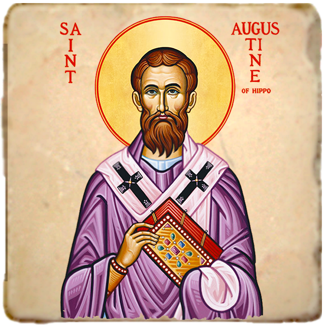 St.Augustine Icon,Men Saints,Marble Icon,Handmade,Prayer gift,Christian Icon