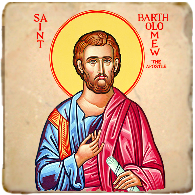 St.Bartholomew Icon,Men Saints,Marble Icon,Handmade,Prayer gift,Christian Icon