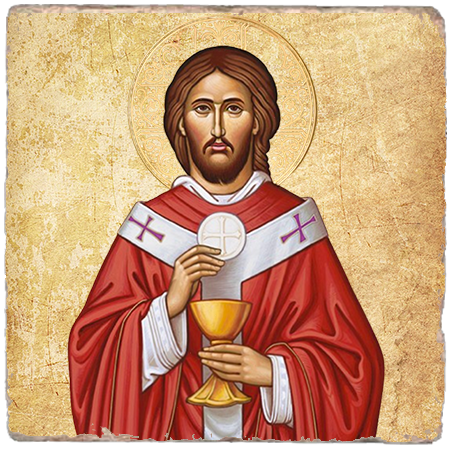 Christ the High Priest Icon Marble Icon,Handmade,Baptism gift,Christian Icon