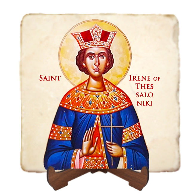 St.Irene Icon,Women Saint,Marble Icon,Handmade,Prayer gift,Christian Icon