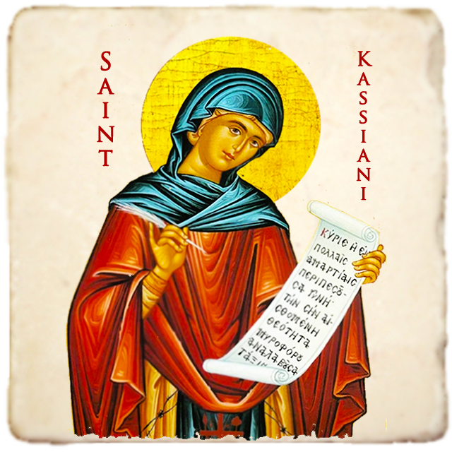 St.Kassiani Icon,Women Saint,Marble Icon,Handmade,Prayer gift,Christian Icon