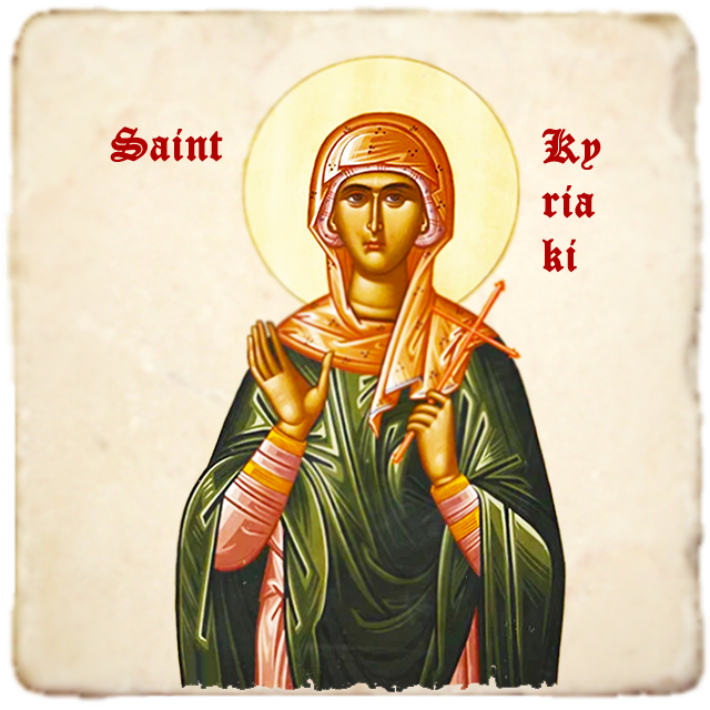 St.Kyriaki Icon,Women Saint,Marble Icon,Handmade,Prayer gift,Christian Icon