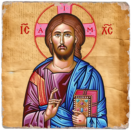 Christ the Lifegiver Icon,Marble Icon,Handmade,Baptism gift,Christian Icon