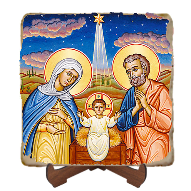 Christ the New Dawn Icon,Marble Icon,Handmade,Prayer gift,Christian Icon