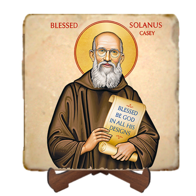 St.Blessed Solanus Casey Icon,Men Saints,Marble Icon,Handmade,Prayer gift,Christian Icon