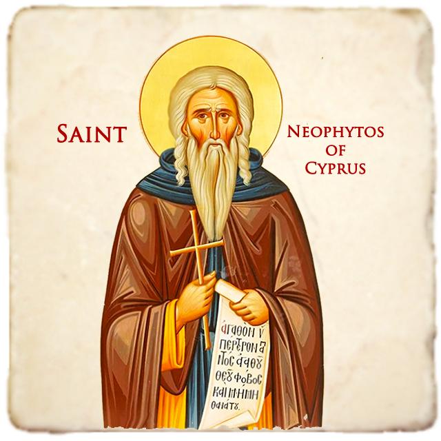 St.Neophytos of Cyprus Icon,Men Saints,Marble Icon,Handmade,Prayer gift,Christian Icon