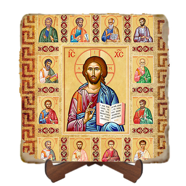 Christ the True Vine Icon,Marble Icon,Handmade,Prayer gift,Christian Icon