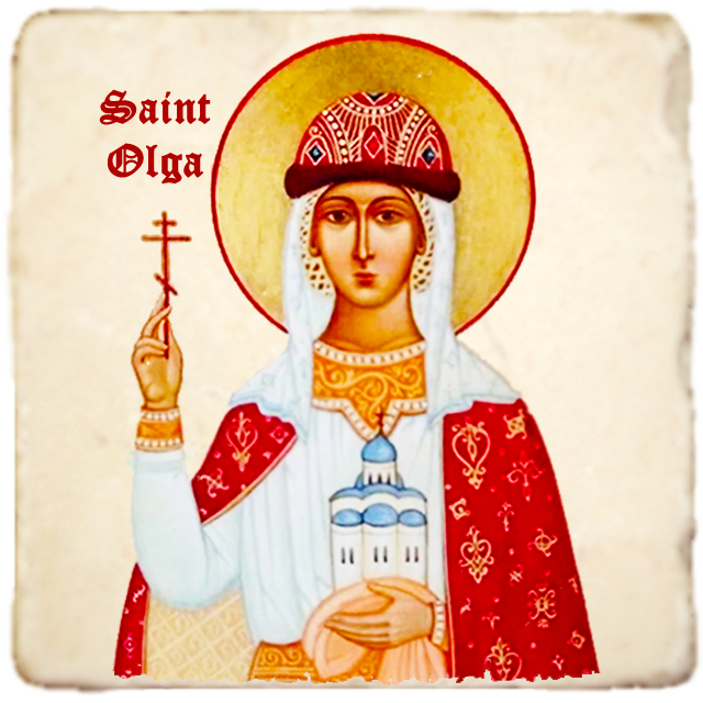 St.Olga Icon,Women Saint,Marble Icon,Handmade,Prayer gift,Christian Icon