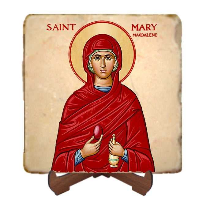 St.Mary Magdalene Icon,Women Saint,Marble Icon,Handmade,Prayer gift,Christian Icon