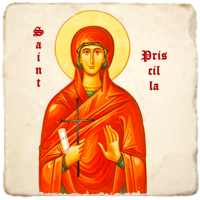St.Priscilla Icon,Women Saint,Marble Icon,Handmade,Prayer gift,Christian Icon