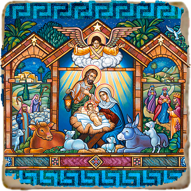 Come Let Us Adore Him Icon,Marble Icon,Handmade,Prayer gift,Christian Icon