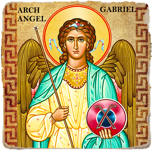 St. Gabriel Icon,Marble Icon,Handmade,Baptism gift,Christian Icon