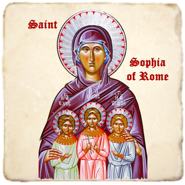 St.Sophia of Rome Icon,Women Saint,Marble Icon,Handmade,Prayer gift,Christian Icon