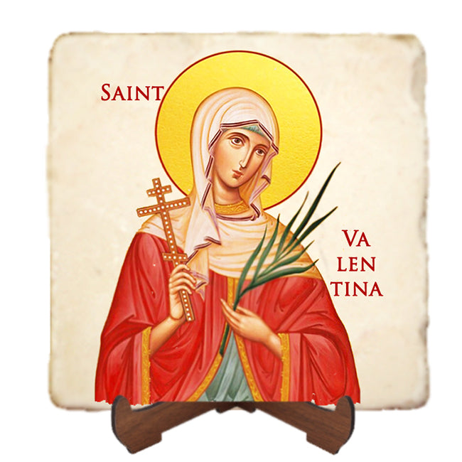 St.Valentina Icon,Women Saint,Marble Icon,Handmade,Prayer gift,Christian Icon