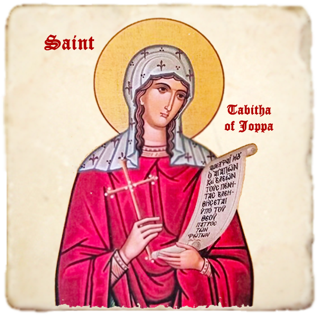 St.Tabitha of Joppa Icon,Women Saint,Marble Icon,Handmade,Prayer gift,Christian Icon