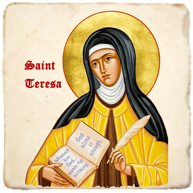 St.Teresa of Avila Icon,Women Saint,Marble Icon,Handmade,Prayer gift,Christian Icon