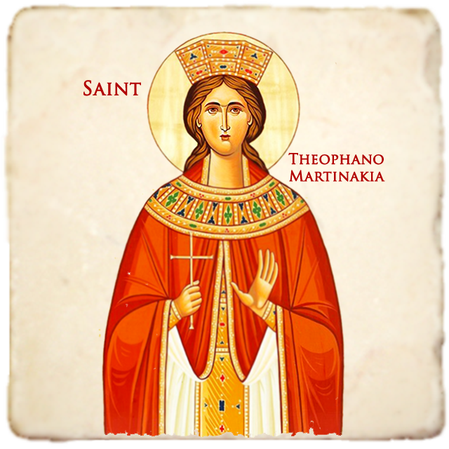 St.Theophano Icon,Women Saint,Marble Icon,Handmade,Prayer gift,Christian Icon