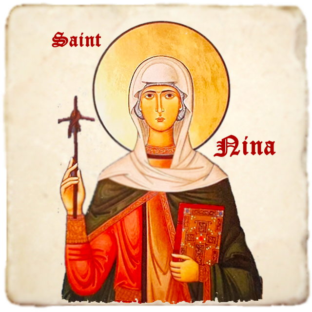 St.Nina Icon,Women Saint,Marble Icon,Handmade,Prayer gift,Christian Icon