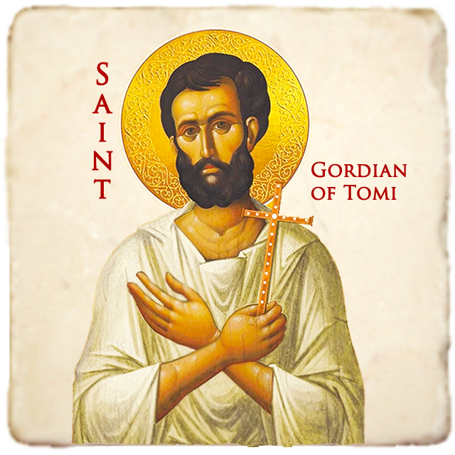 St.Gordian of Tomi Icon,Men Saints,Marble Icon,Handmade,Prayer gift,Christian Icon