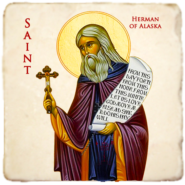 St.Herman of Alaska Icon,Men Saints,Marble Icon,Handmade,Prayer gift,Christian Icon