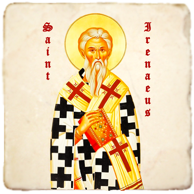 St.Irenaeus Icon,Men Saints,Marble Icon,Handmade,Prayer gift,Christian Icon