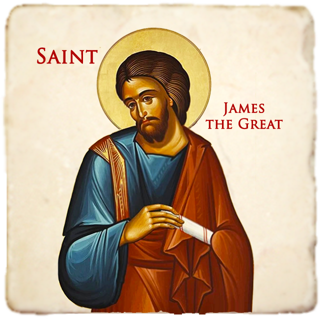 St.James the Great Icon,Men Saints,Marble Icon,Handmade,Prayer gift,Christian Icon