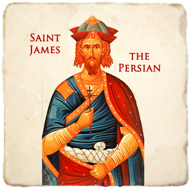 St.James the Persian Icon,Men Saints,Marble Icon,Handmade,Prayer gift,Christian Icon