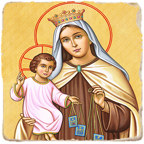 Our Lady of Mt,Marble Icon,Handmade,Baptism gift,Christian Icon