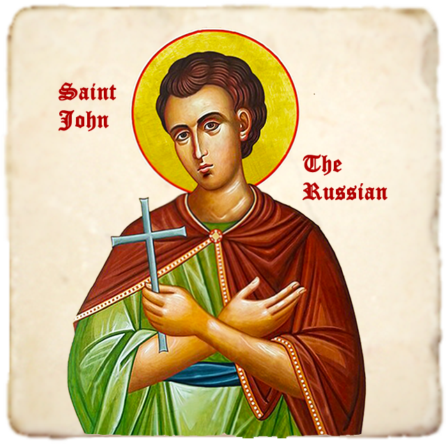 St.John The Russian Icon,Men Saints,Marble Icon,Handmade,Prayer gift,Christian Icon