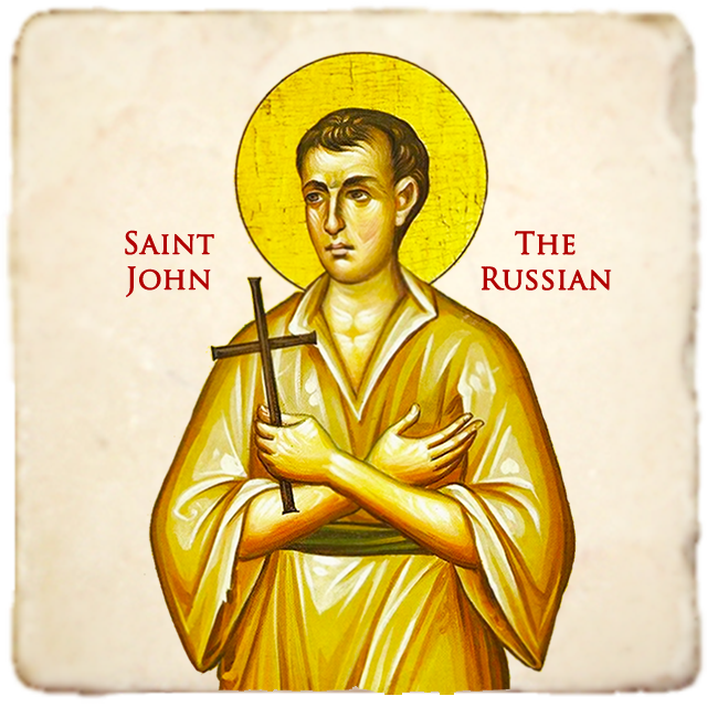 St.John The Russian Icon,Men Saints,Marble Icon,Handmade,Prayer gift,Christian Icon