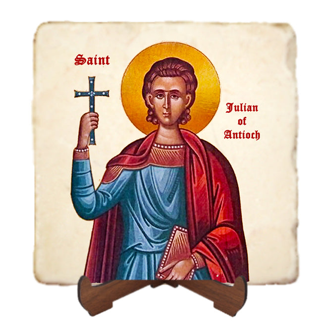 St.Julian of Antioch Icon,Men Saints,Marble Icon,Handmade,Prayer gift,Christian Icon
