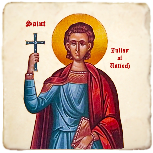 St.Julian of Antioch Icon,Men Saints,Marble Icon,Handmade,Prayer gift,Christian Icon