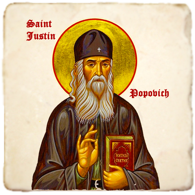 St.Justin Popovich Icon,Men Saints,Marble Icon,Handmade,Prayer gift,Christian Icon