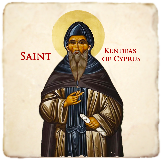 St.Kendeas of Cyprus Icon,Men Saints,Marble Icon,Handmade,Prayer gift,Christian Icon