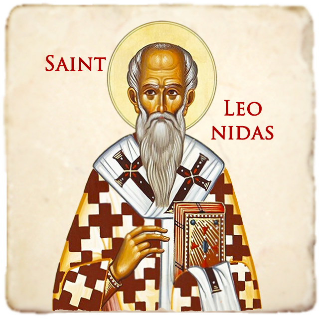 St.Leonidas Icon,Men Saints,Marble Icon,Handmade,Prayer gift,Christian Icon