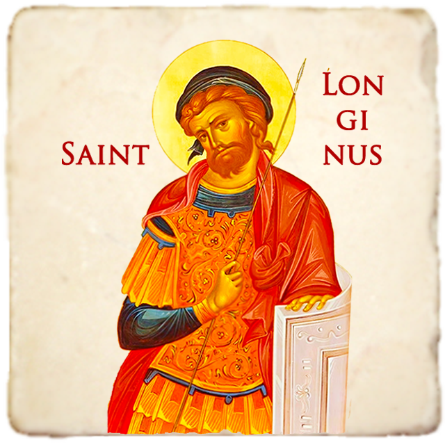 St.Longinus Icon,Men Saints,Marble Icon,Handmade,Prayer gift,Christian Icon