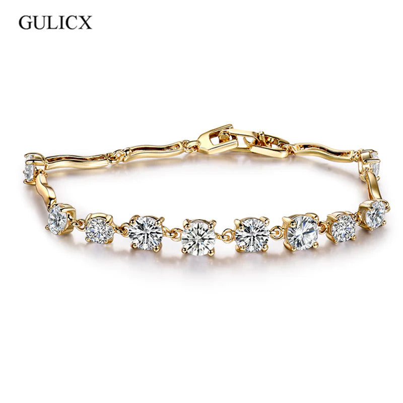 Elegant Bracelet with Zircon Stones