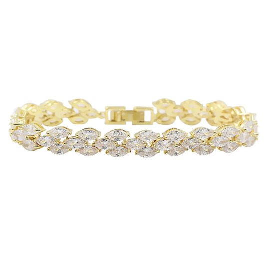 Gold Platinum Baguette Bracelet - Denoss