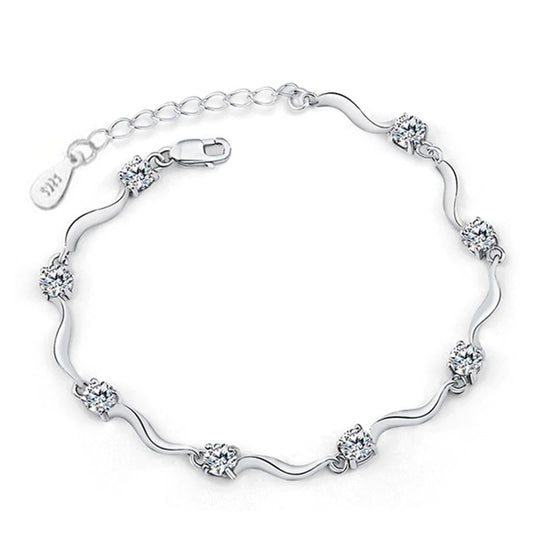 White Gold plated women’s bracelet - Denoss