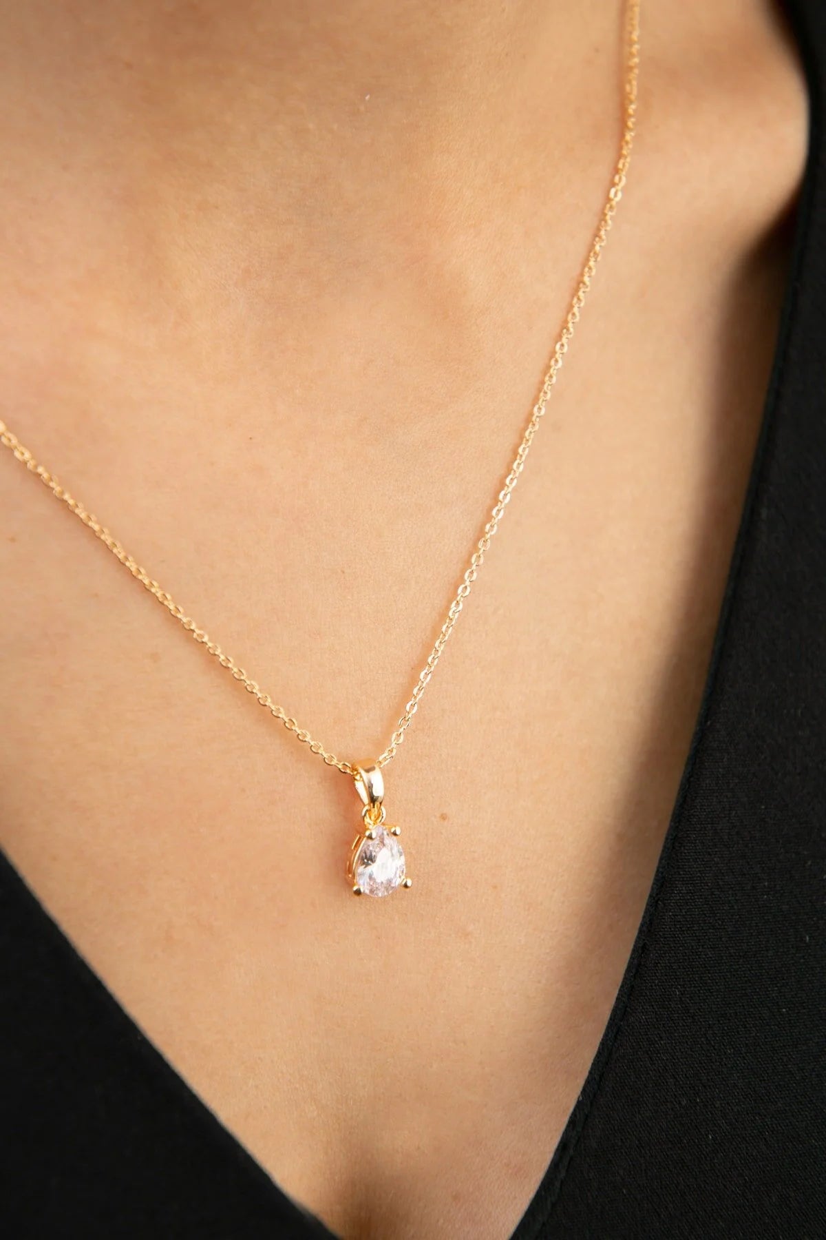 Women's Waterdrop Gold Necklace