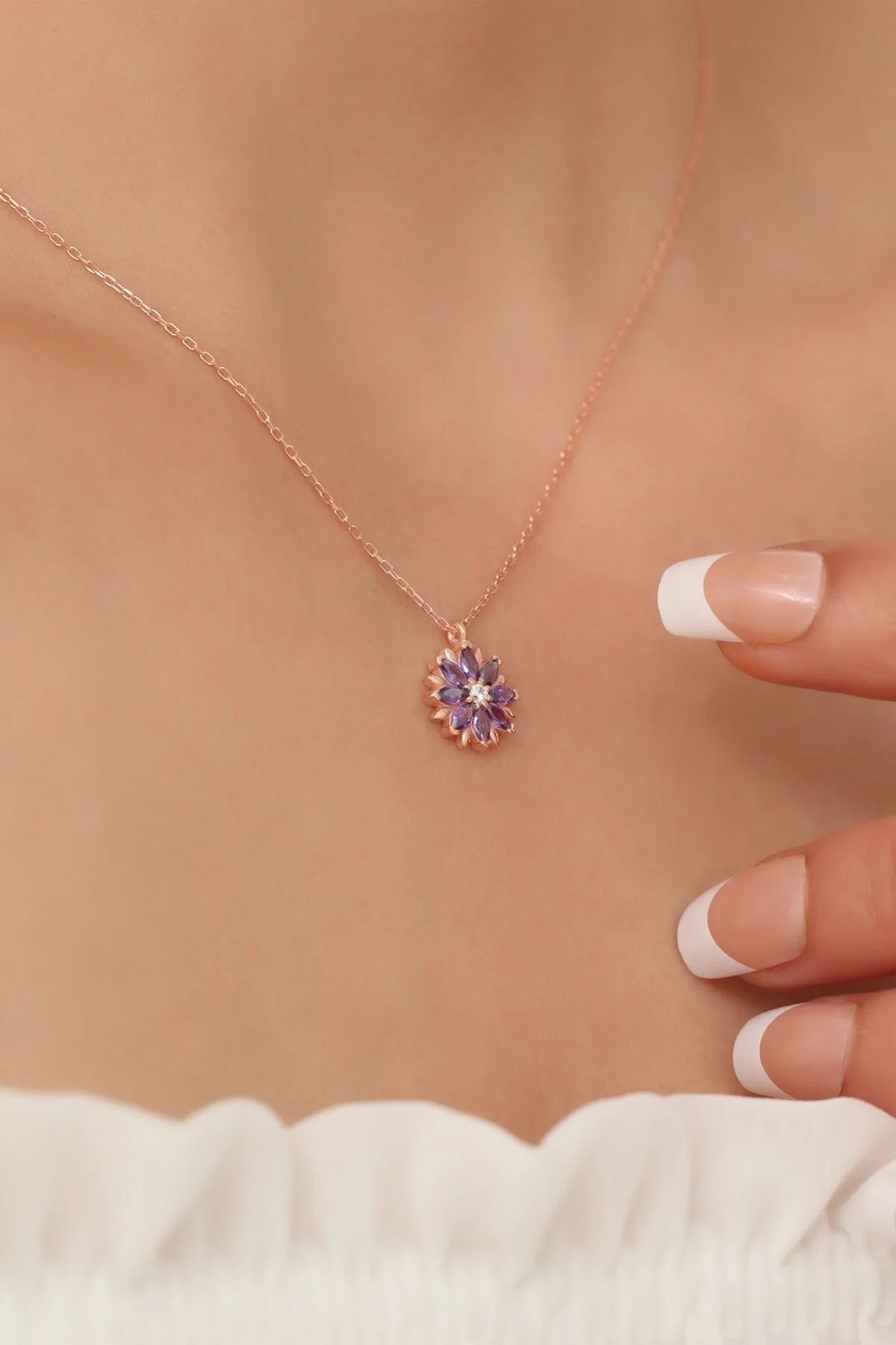 Amethyst Rosegold Necklace